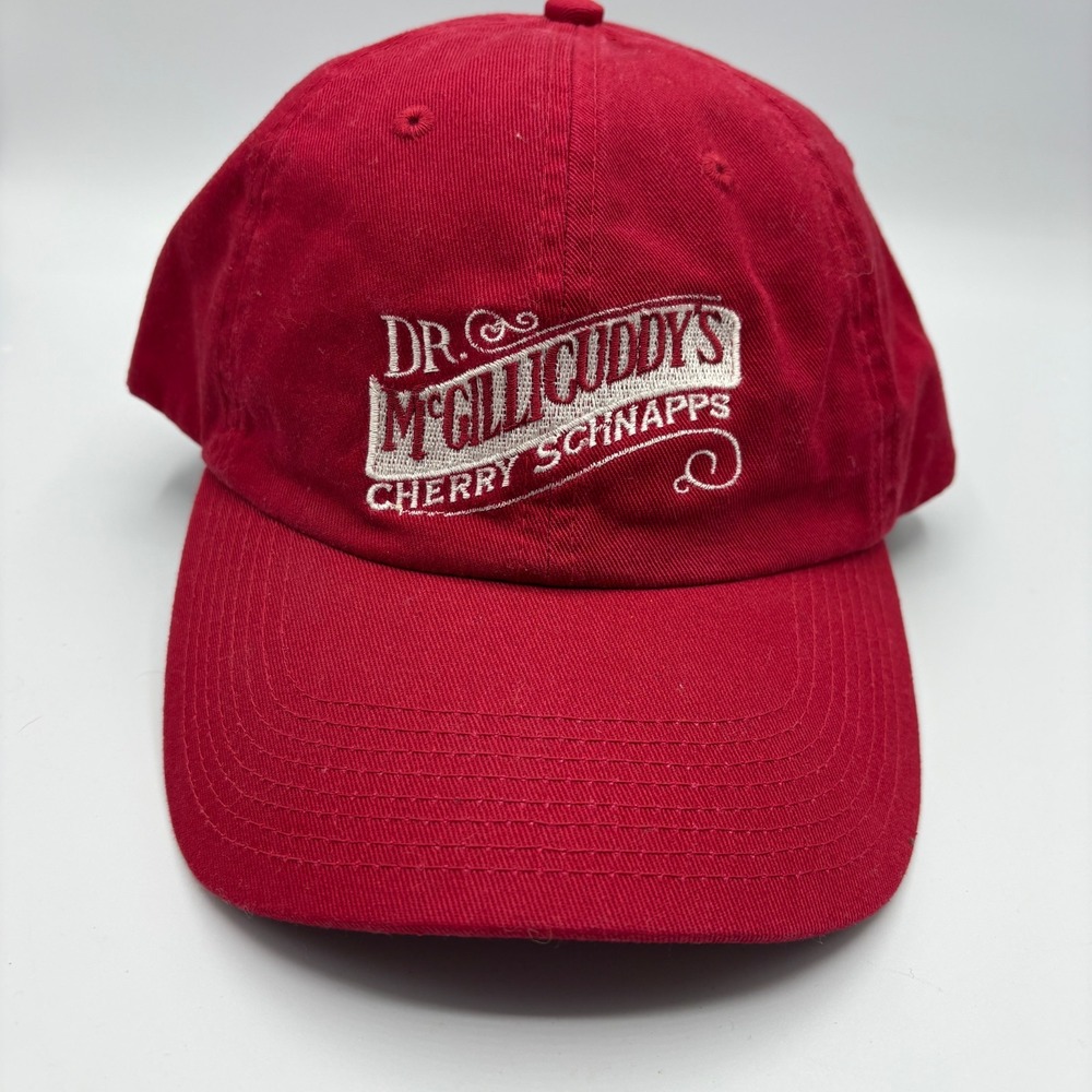 Dr. McGillicuddy's Cherry Schnapps Baseball Cap Hat Adjustable Advertising Red